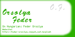 orsolya feder business card